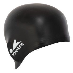 Шапочка для плавания силиконовая для взрослых YINGFA ROUND C0072 размер S цвет черный