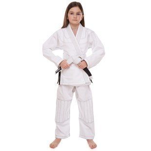 Кимоно для для бразильского джиу-джитсу BJJ белое куртка штаны и пояс CORE CO-3137-M размер 2 (рост 160)