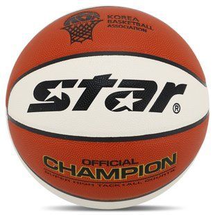 М'яч баскетбольний STAR CHAMPION BB316-25 колір помаранчевий-білий