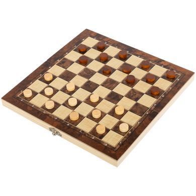 Шахматы шашки нарды 3 в 1 набор настольных игр деревянные Xinliye W7721B размер 24см x 24см х 3см