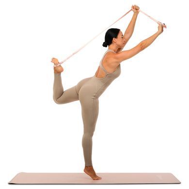 Ремень-стяжка для переноски коврика BLOOM YOGA STRAP LB7080 цвет белый