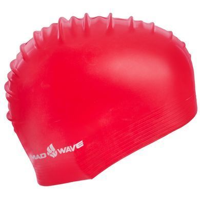 Шапочка для плавания латексная для взрослых MadWave SOLID SOFT M056502 цвет синий