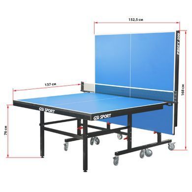 Стол для настольного тенниса GSI-Sport Indoor Profi-200 MT-0695 синий
