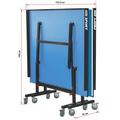 Стол для настольного тенниса GSI-Sport Indoor Profi-200 MT-0695 синий
