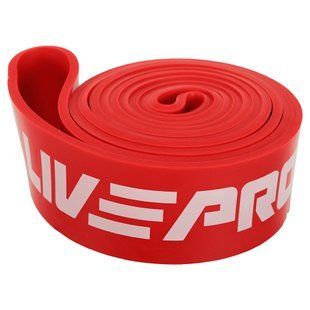 Гума петля для підтягування та тренувань стрічка силова LiveUp SUPER BAND LP8410-L колір червоний