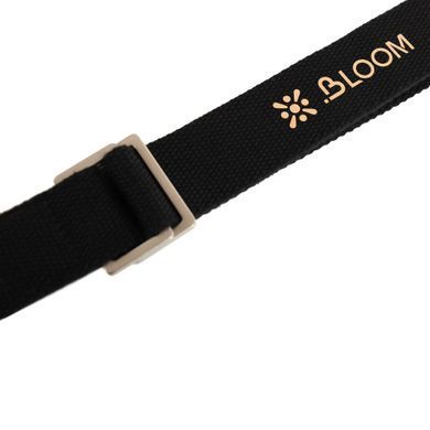 Ремень для йоги с металлической пряжкой BLOOM YOGA STRETCH STRAP LB7088 цвет черный
