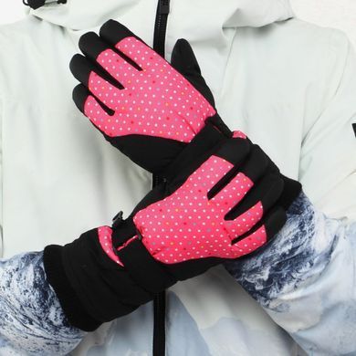 Рукавички для лиж та сноуборду жіночі LUCKYLOONG B-4455 розмір L-XL колір чорний-зелений