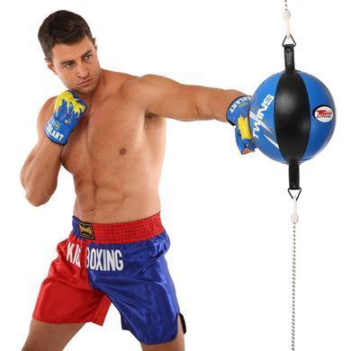 Шорти для кікбоксингу TWN KICKBOXING BO-9950 розмір XL колір червоний-синій