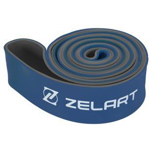 Резина петля для подтягиваний и тренировок лента силовая двухслойная Zelart FI-0911-7 цвет синий