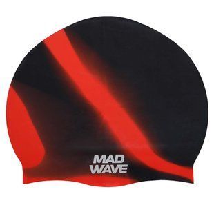 Шапочка для плавання силіконова для дорослих MadWave MULTI M053001 колір червоний