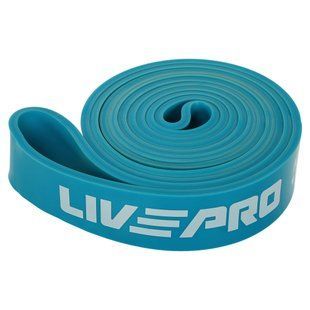 Резина петля для подтягиваний и тренировок лента силовая LiveUp SUPER BAND LP8410-M цвет синий