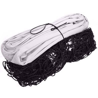 Сітка для волейболу Zelart PW-05 9,5x1,0м білий-чорний