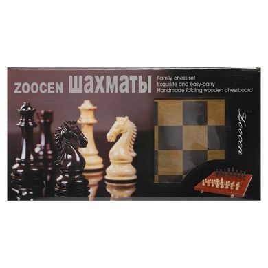 Шахматы шашки нарды 3 в 1 набор настольных игр доска из экокожи ZOOCEN L3008 размер 30x30см