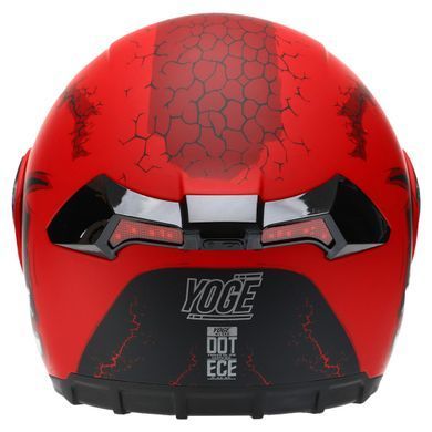 Мотошолом модуляр (flip-up) YOGE Паща дракона M-9403-3 розмір M (55-58) колір червоний-чорний