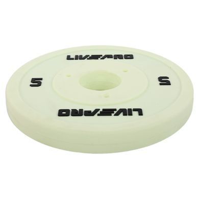 Блины диски полиуретановые с металлической втулкой LiveUp LP8028-5 &oslash;50мм 5кг белый