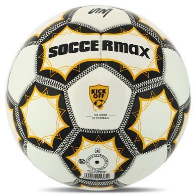 М'яч футбольний SOCCERMAX FB-8079 колір білий-золотий