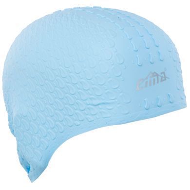 Шапочка для плавания силиконовая на длинные волосы Zelart BUBBLE PL-2988 цвет голубой