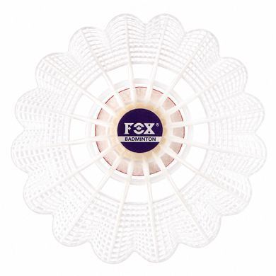 Воланы для бадминтона нейлоновые 6штук FOX TARGET T980 цвет белый