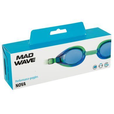 Очки для плавания взрослые MadWave NOVA M042407 цвет зеленый