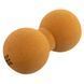 Мяч массажный пробковый двойной для МФР и самомассажа Duoball BLOOM LB7128 цвет светло-коричневый
