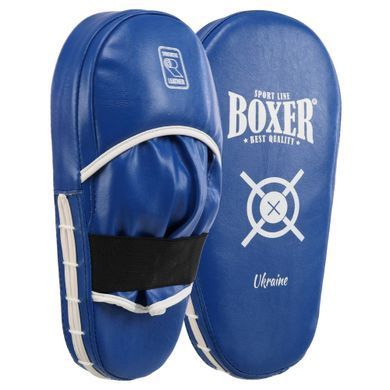 Лапа боксерська пряма подовжена тренувальна Кожвініл BOXER NEW 2008-N колір чорний