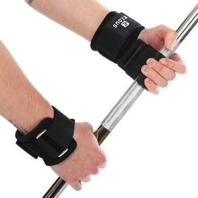 Крюки для подтягивания и тяги на запястья WEIGHTLIFTING HOOK EZOUS B-13 2шт черный