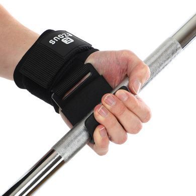 Крюки для подтягивания и тяги на запястья WEIGHTLIFTING HOOK EZOUS B-13 2шт черный