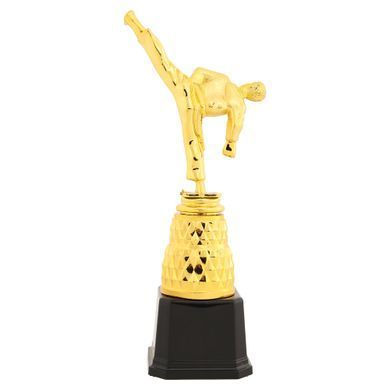 Фигура наградная спортивная Zelart Каратист JZ19517B высота 25,5см золото