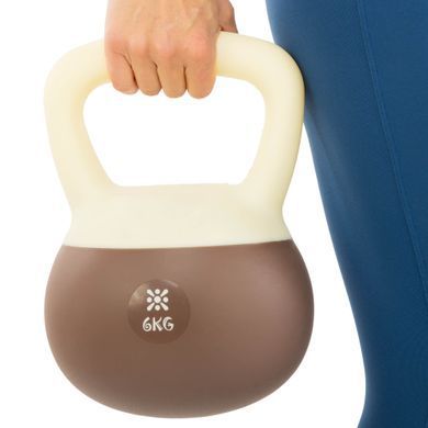 Гиря мягкая BLOOM SOFT KETTLEBELL LB7012-6 цвет белый-коричневый
