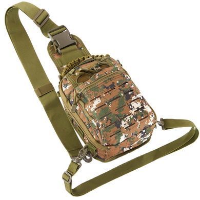 Сумка-слинг тактическая с одной лямкой Zelart ZK-14 цвет камуфляж marpat