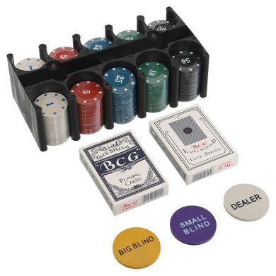 Набір для покеру в металевій коробці Home Casino Poker set Zelart IG-8653 200 фішок