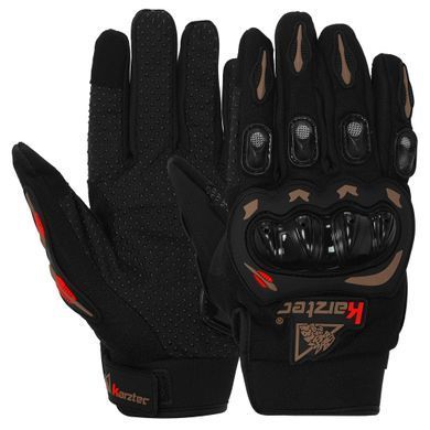 Моторукавиці короткі для міста із захистом RACING BIKER SC-04 розмір 2XL колір чорний-помаранчевий
