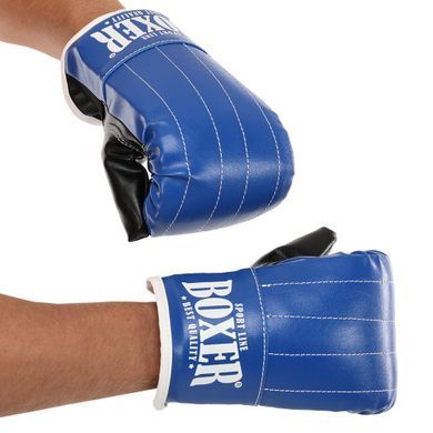 Снарядные перчатки-блинчики для бокса искусственная кожа BOXER 2015 размер L цвет черный