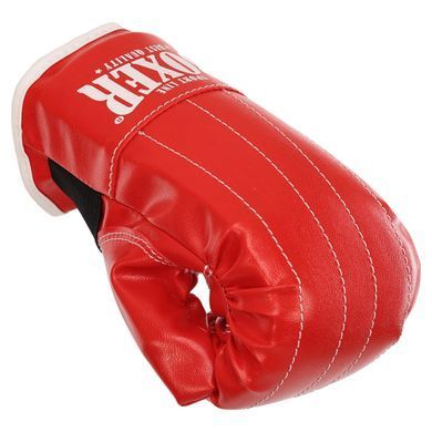 Снарядные перчатки-блинчики для бокса искусственная кожа BOXER 2015 размер L цвет черный