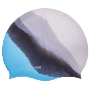 Шапочка для плавання силіконова для дорослих MadWave MULTI M053401 колір блакитний