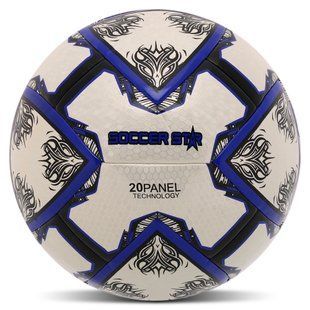М'яч футбольний HYBRID SOCCER STAR TO-TOWN FB-4464 колір білий-синій