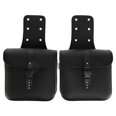 Кофры боковые для мотоцикла из экокожи Chopper Zelart HL612 2шт 26x24,5x11,5см черный