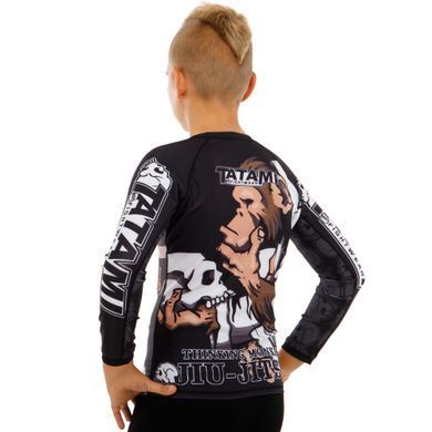 Рашгард лонгслив детский Zelart MONKEY JIU-JITSU 9534B BO-3624 размер S цвет черный