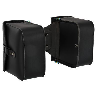 Кофры боковые для мотоцикла из экокожи Chopper Zelart HL612 2шт 26x24,5x11,5см черный