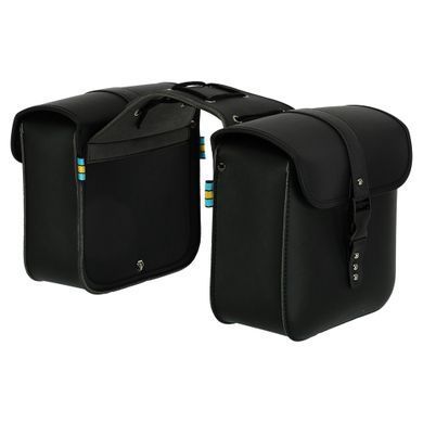 Кофры боковые для мотоцикла из экокожи Chopper Zelart HL612 2шт 26x24,5x11,5см черный