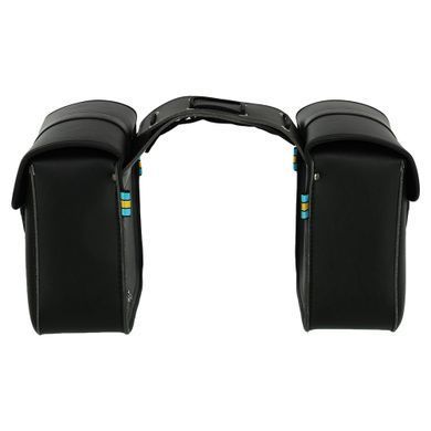 Кофры боковые для мотоцикла из экокожи Chopper Zelart HL612 2шт 26x24,5x11,5см черный