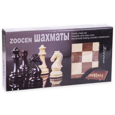 Шахи настільна гра дерев'яні ZOOCEN X3118 розмір 35x35 см