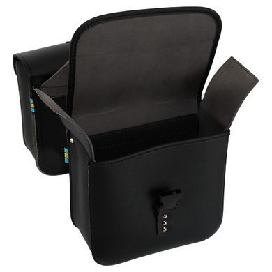 Кофры боковые для мотоцикла из экокожи Chopper Zelart HL612 2шт 26x24,5x11,5см черный