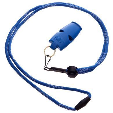 Свисток спортивный судейский пластиковый со шнурком WHISTLE MICRO SAFETY FOX40-9513 цвета в ассортименте