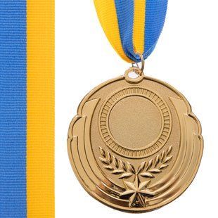 Заготівля медалі спортивної зі стрічкою Zelart RESULT C-4331 колір золотий