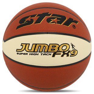М'яч баскетбольний STAR JUMBO FX9 BB427-25 колір помаранчевий-білий