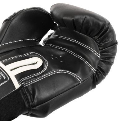 Перчатки боксерские на липучке искусственная кожа BOXER Элит 2022 размер 14 унции цвет черный