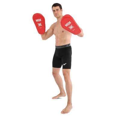 Лапа боксерська пряма подовжена тренувальна Кожвініл BOXER NEW 2009-N колір чорний