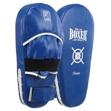 Лапа боксерська пряма подовжена тренувальна Кожвініл BOXER NEW 2009-N колір чорний