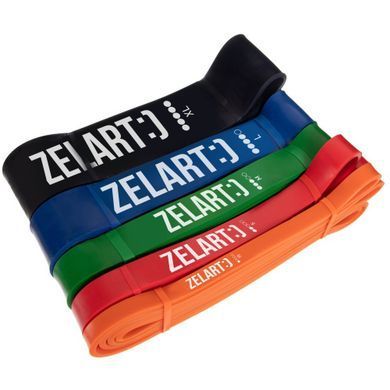 Резина петля для подтягиваний и тренировок лента силовая Zelart POWER BANDS FI-0889-2 11-29кг красный